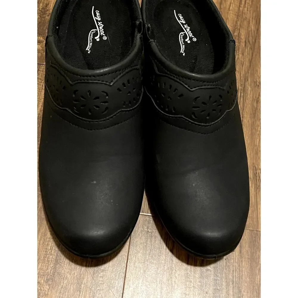 Easy Street Comfort Wave Clogs Black women's size‎ 6M